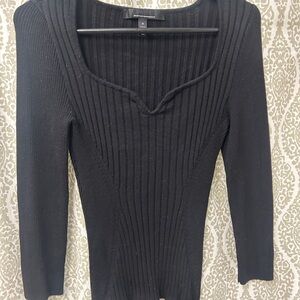 White House Black Market Black Knit Top